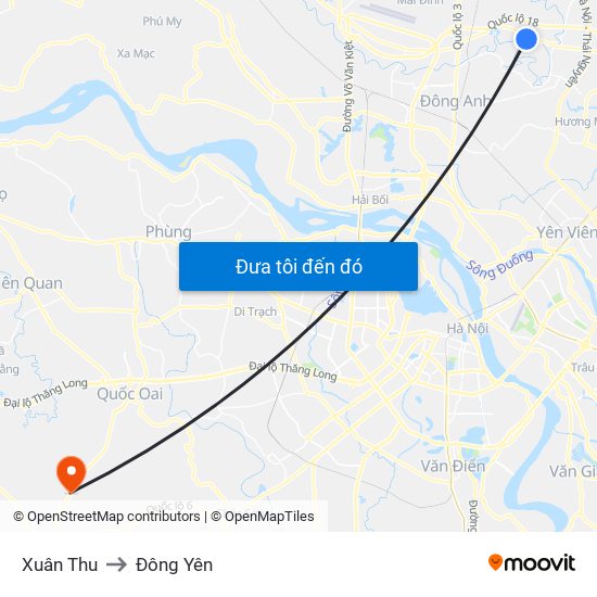 Xuân Thu to Đông Yên map