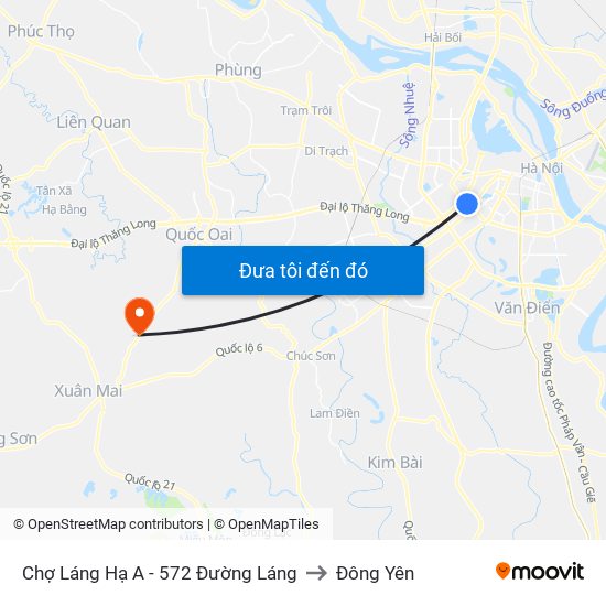 Chợ Láng Hạ A - 572 Đường Láng to Đông Yên map
