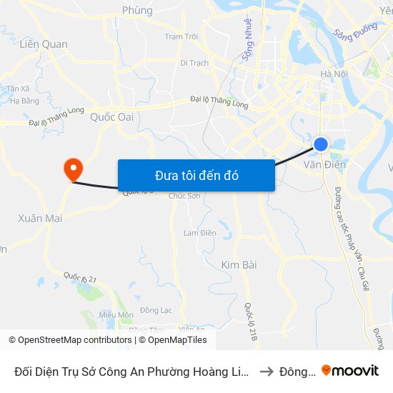 Đối Diện Trụ Sở Công An Phường Hoàng Liệt- 1277 Giải Phóng to Đông Yên map