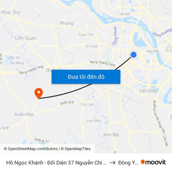 Hồ Ngọc Khánh - Đối Diện 37 Nguyễn Chí Thanh to Đông Yên map