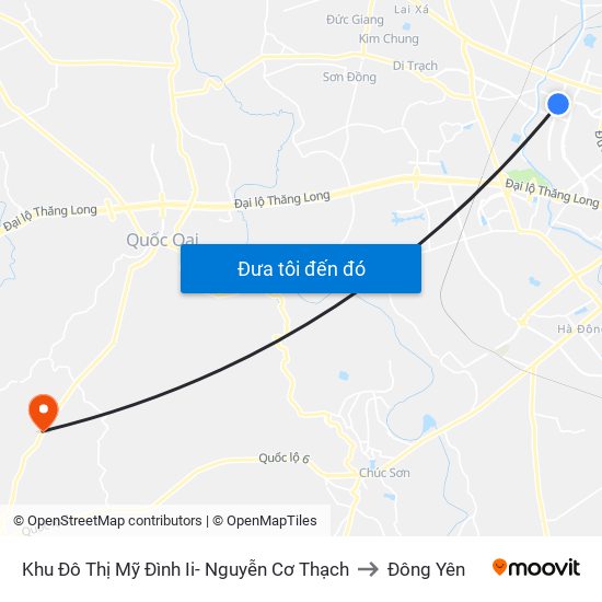 Khu Đô Thị Mỹ Đình Ii- Nguyễn Cơ Thạch to Đông Yên map