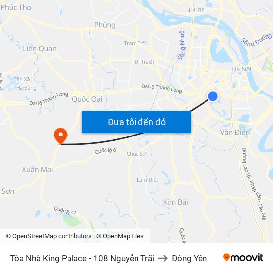 Tòa Nhà King Palace - 108 Nguyễn Trãi to Đông Yên map