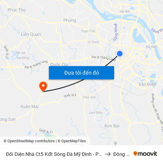 Đối Diện Nhà Ct5 Kđt Sông Đà Mỹ Đình - Phạm Hùng to Đông Yên map