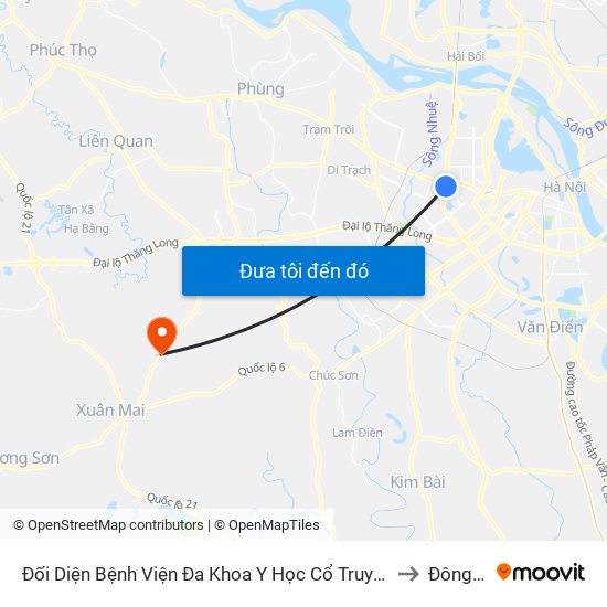 Đối Diện Bệnh Viện Đa Khoa Y Học Cổ Truyền - Phạm Hùng to Đông Yên map