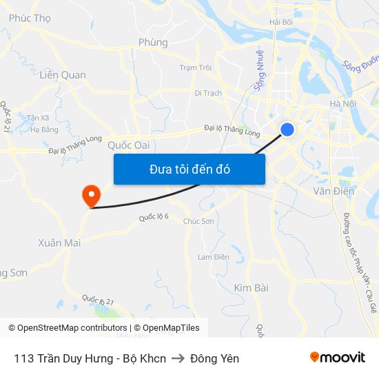 113 Trần Duy Hưng - Bộ Khcn to Đông Yên map