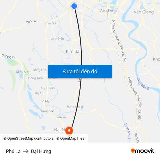 Phú La to Đại Hưng map