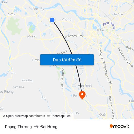 Phụng Thượng to Đại Hưng map