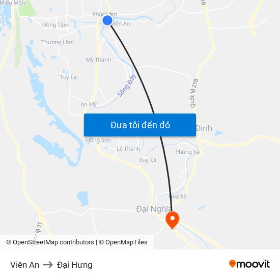 Viên An to Đại Hưng map