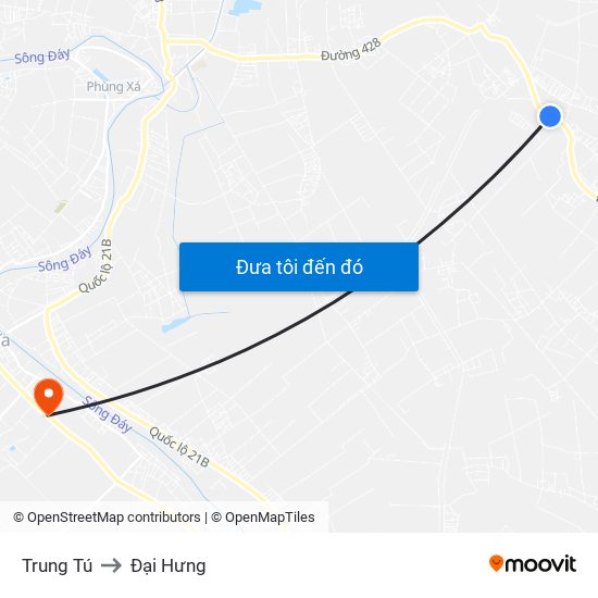 Trung Tú to Đại Hưng map