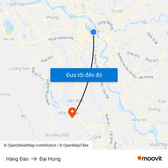 Hàng Đào to Đại Hưng map