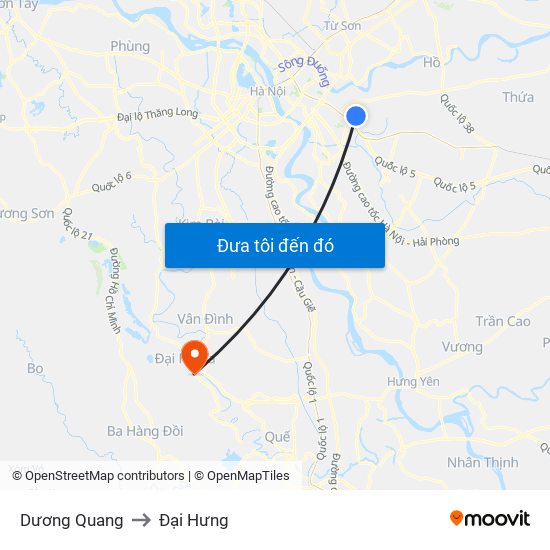 Dương Quang to Đại Hưng map