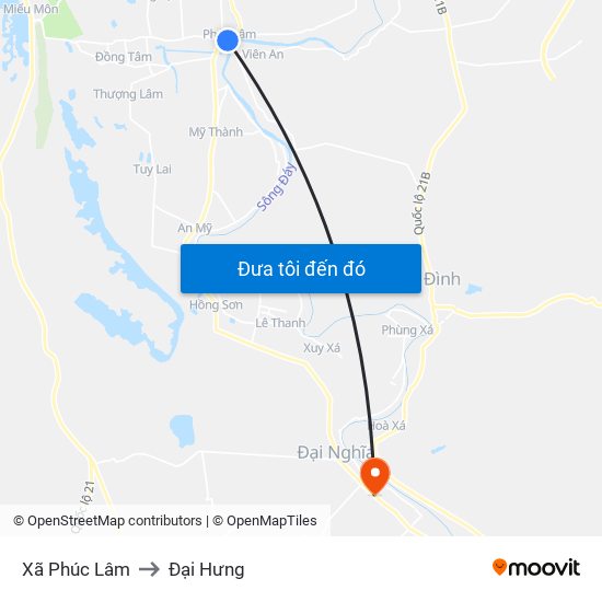 Xã Phúc Lâm to Đại Hưng map