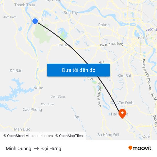 Minh Quang to Đại Hưng map