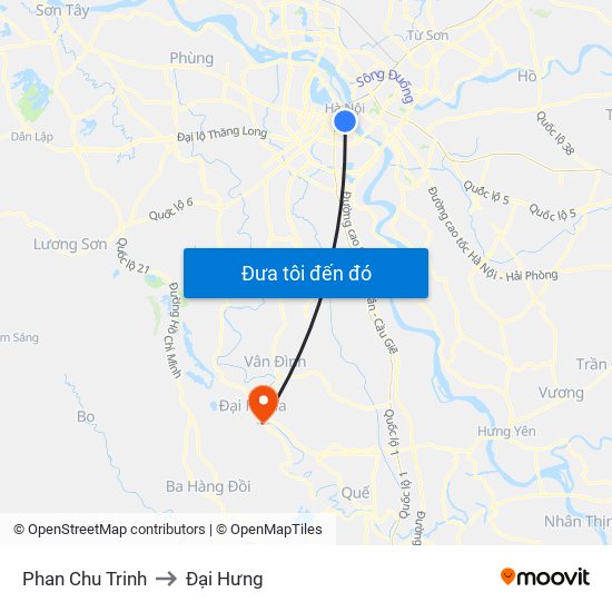 Phan Chu Trinh to Đại Hưng map