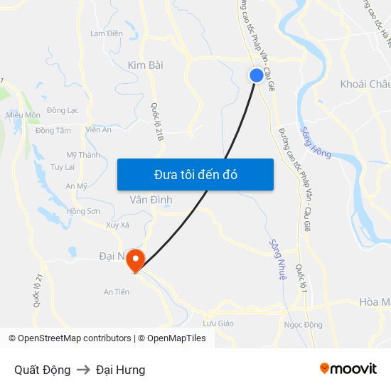 Quất Động to Đại Hưng map