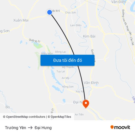 Trường Yên to Đại Hưng map