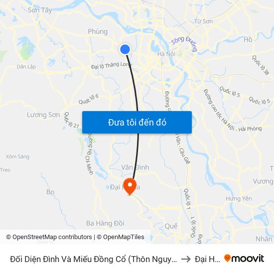 Đối Diện Đình Và Miếu Đồng Cổ (Thôn Nguyên Xá) - Đường 32 to Đại Hưng map