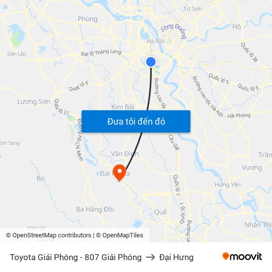 Toyota Giải Phóng - 807 Giải Phóng to Đại Hưng map