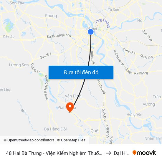 48 Hai Bà Trưng - Viện Kiểm Nghiệm Thuốc Trung Ương to Đại Hưng map