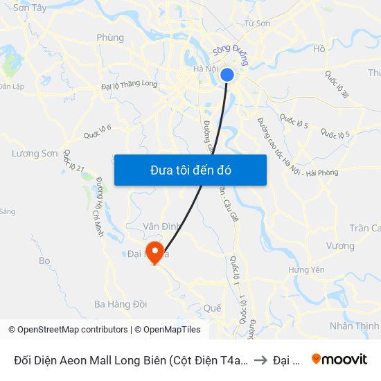 Đối Diện Aeon Mall Long Biên (Cột Điện T4a/2a-B Đường Cổ Linh) to Đại Hưng map