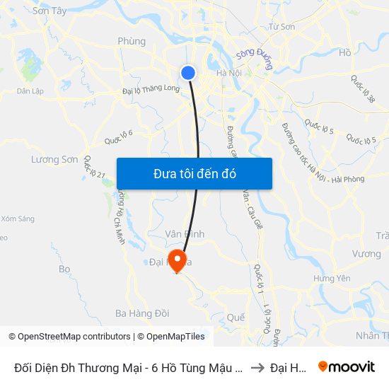 Đối Diện Đh Thương Mại - 6 Hồ Tùng Mậu (Cột Sau) to Đại Hưng map