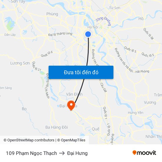 109 Phạm Ngọc Thạch to Đại Hưng map