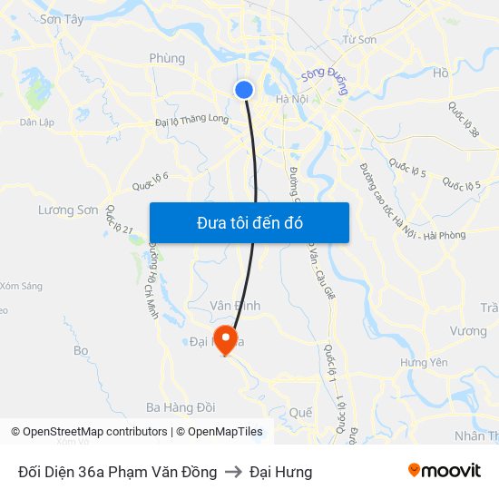 Đối Diện 36a Phạm Văn Đồng to Đại Hưng map