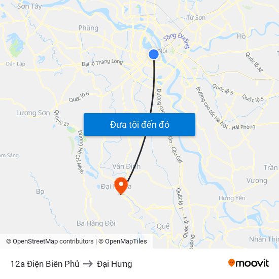 12a Điện Biên Phủ to Đại Hưng map