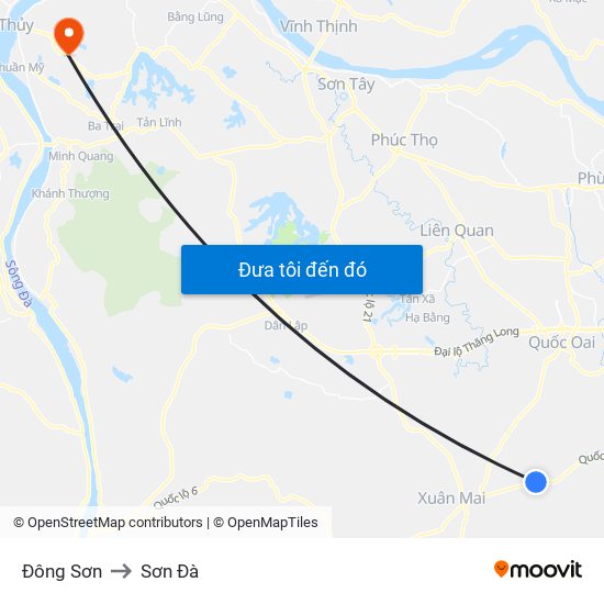 Đông Sơn to Sơn Đà map