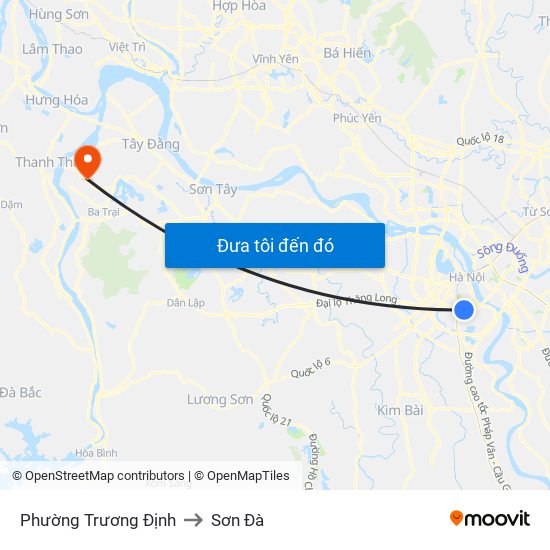 Phường Trương Định to Sơn Đà map