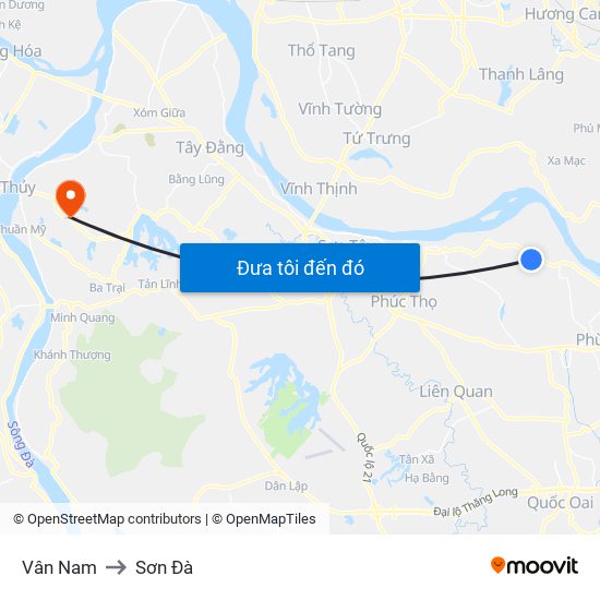 Vân Nam to Sơn Đà map