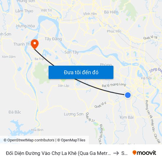 Đối Diện Đường Vào Chợ La Khê (Qua Ga Metro La Khê) - 405 Quang Trung (Hà Đông) to Sơn Đà map