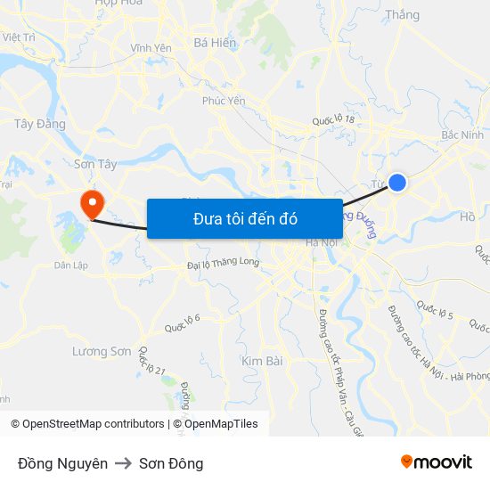 Đồng Nguyên to Sơn Đông map