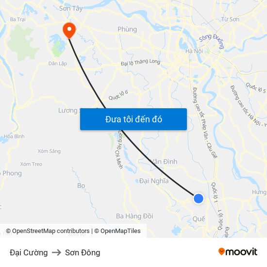 Đại Cường to Sơn Đông map