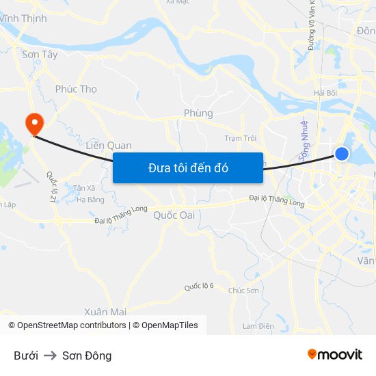 Bưởi to Sơn Đông map