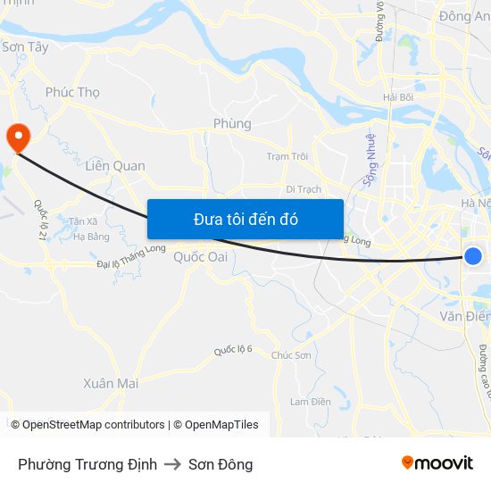 Phường Trương Định to Sơn Đông map