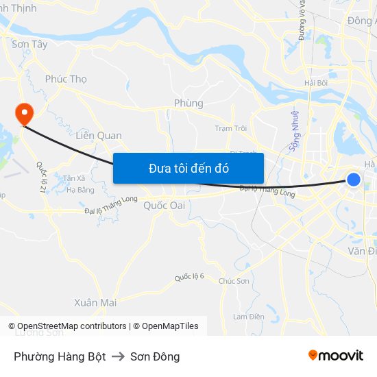 Phường Hàng Bột to Sơn Đông map