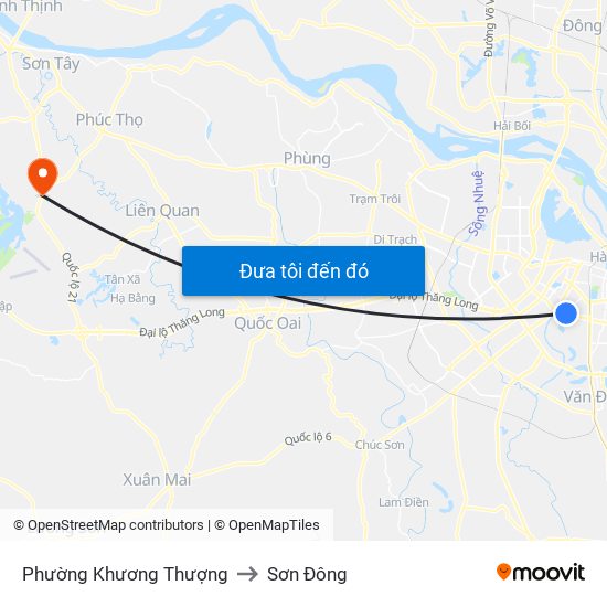 Phường Khương Thượng to Sơn Đông map