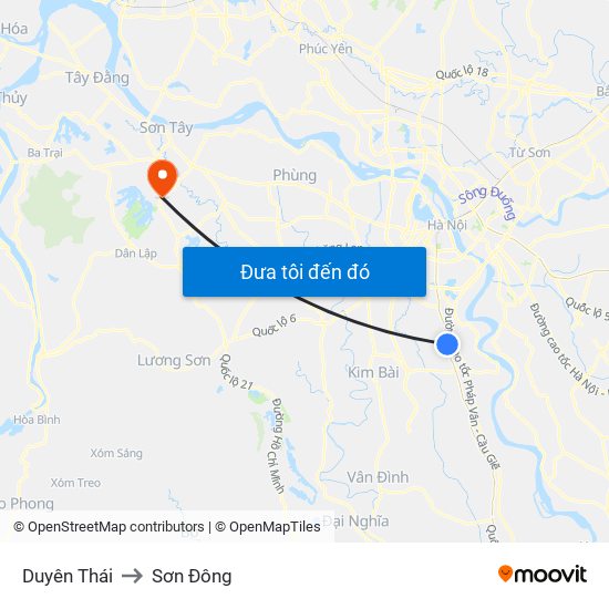 Duyên Thái to Sơn Đông map