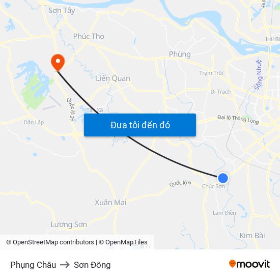 Phụng Châu to Sơn Đông map