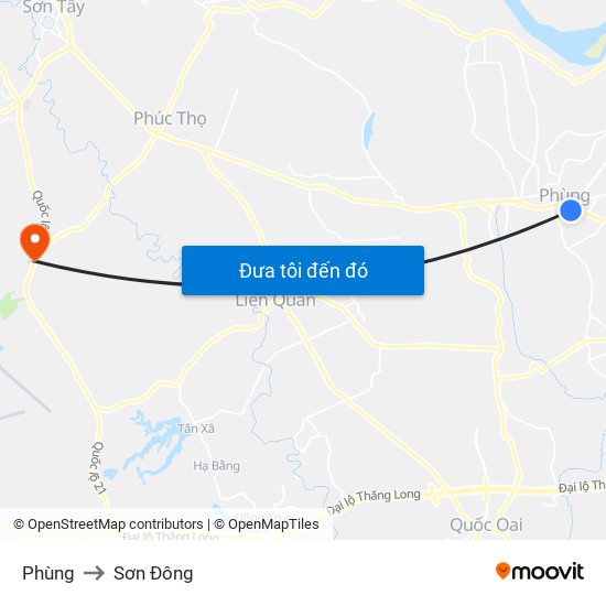 Phùng to Sơn Đông map