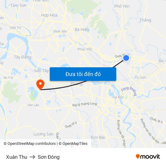 Xuân Thu to Sơn Đông map