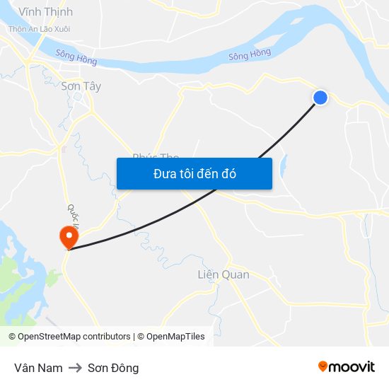 Vân Nam to Sơn Đông map