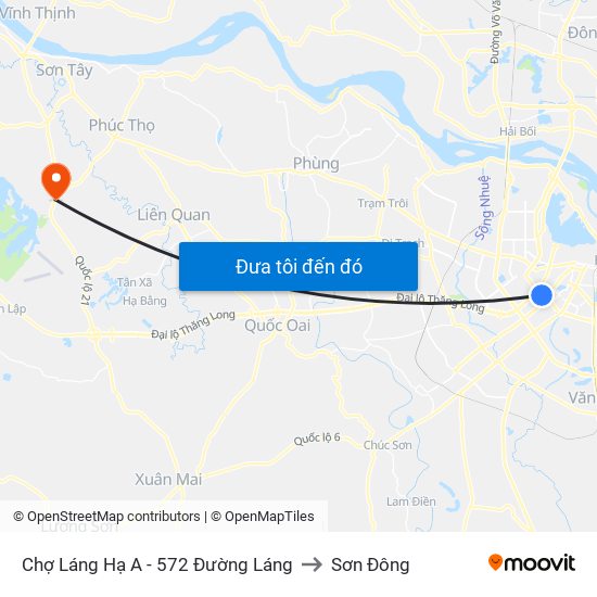 Chợ Láng Hạ A - 572 Đường Láng to Sơn Đông map