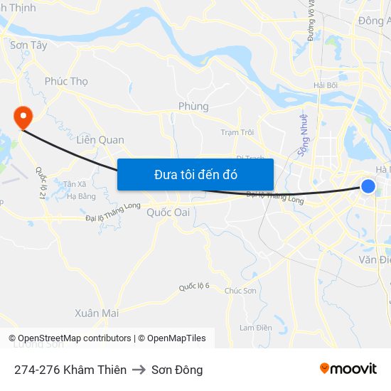 274-276 Khâm Thiên to Sơn Đông map