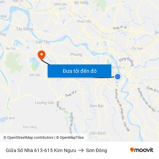 Giữa Số Nhà 613-615 Kim Ngưu to Sơn Đông map