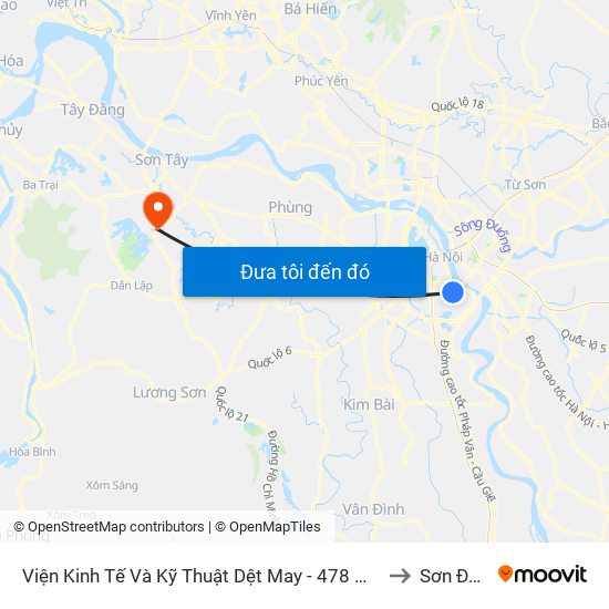 Viện Kinh Tế Và Kỹ Thuật Dệt May - 478 Minh Khai to Sơn Đông map