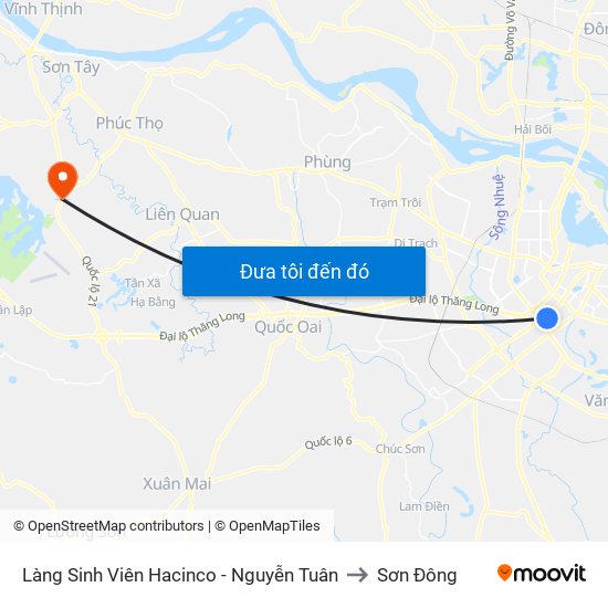 Làng Sinh Viên Hacinco - Nguyễn Tuân to Sơn Đông map