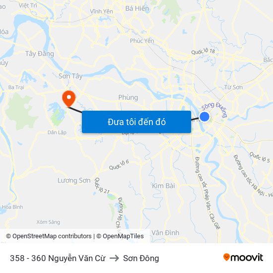 358 - 360 Nguyễn Văn Cừ to Sơn Đông map