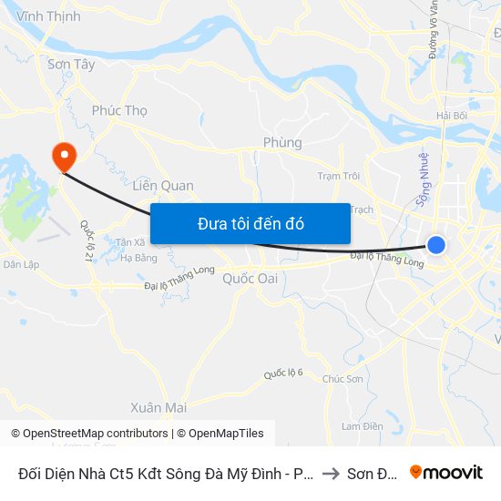 Đối Diện Nhà Ct5 Kđt Sông Đà Mỹ Đình - Phạm Hùng to Sơn Đông map